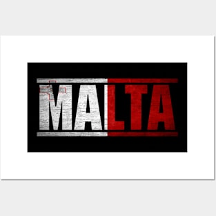 Malta Retro Flag for Men Women Malta National Pride Posters and Art